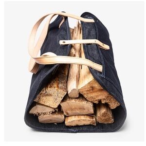 NWT Mi Cocina Cone Denim Logo Bag w/Leather Handles